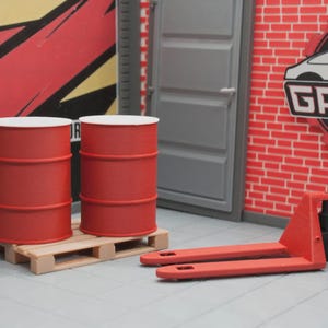 Miniature Hand Pallet Jack Set for Dollhouse or Diorama | 1/18 | 1/12 | 1/10 | 1/9 | 1/6 Scale Options