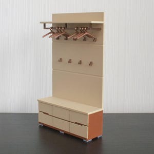 Miniatur Kleiderschrank für Diorama oder Puppenhaus | 1/18 | 1/12 | 1/10 | 1/9 Optionen | Benutzerdefinierte Farboption