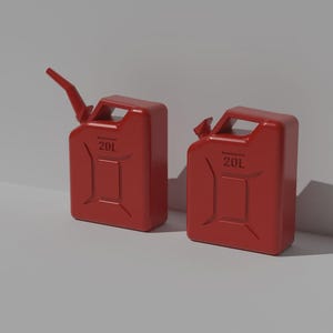 Miniature 20L Jerry Can for Diorama or Dollhouse | 1/18 | 1/12 | 1/10 | 1/9 | 1/6 Scale Options