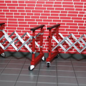 Telescopic Multi-Purpose Trolley – 1:18 Scale Garage Diorama Accessory, Miniature Workshop Equipment