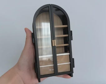 Miniature Arch Door Display Cabinet for Diorama or Dollhouse | 1/18 | 1/12 | 1/10 | 1/9 Scale Options, Custom Color Option