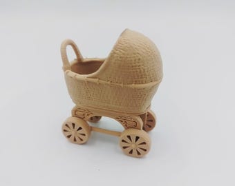ドールハウス用品 ミニチュアベビーカー、1:12スケール ミニチュア
