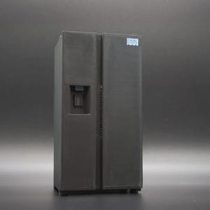 Miniature Side by Side Fridge for Diorama or Dollhouse | 1/18 | 1/12 | 1/10 | 1/9 Scale Options, Custom Color Option