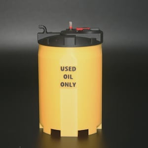 Miniatur Gebrauchtes Ölfass, Garage oder Werkstatt Diorama Prop, Industrielles Waste Barrel