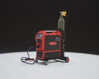 Miniature Welder for Diorama or Dollhouse | 1/18 | 1/12 | 1/10 | 1/9 Scale Options, Custom Color Option