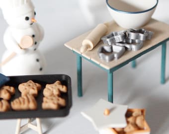 Story Set "Weihnachtsbäckerei" – Wichtel backt Plätzchen | Wichtel Zubehör Miniatur Backset 11-teilig