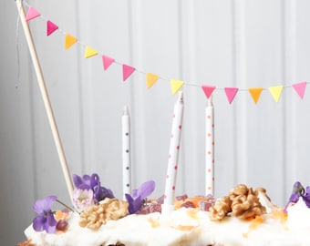 Miniatur Wimpelkette für die Wichteltür – bunte Girlande für Frühling, Sommer & Feste | Wichtel Zubehör Deko