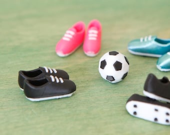 Story Set "Free Kick" – Football Boots & Ball | Elf Door Football World Cup Accessories, Miniature Football Boots, Dollhouse Sports Decoration
