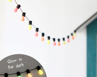 Miniature Fairy Lights Sunset Edition for the Elf Door – Elf Accessories | Glow-in-the-Dark Elf Lights, Gnome Garland, Fairy String