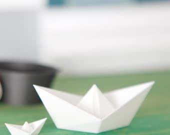 Origami boat for the elf door – folding boat in two sizes for decoration & miniature worlds | Elf accessories