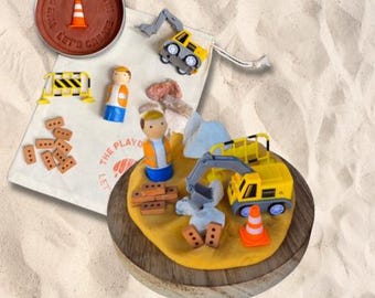 Construction Playdough Kit | Sensory Pretend Play Dough | Kids Gifts | Montessori Toys | Loose parts play