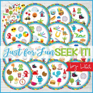Sólo por diversión SEEK IT Match Game, Boredom Buster, Juego imprimible, Juego de correspondencias, Tarjetas de juego - Descarga instantánea imprimible por Lisa
