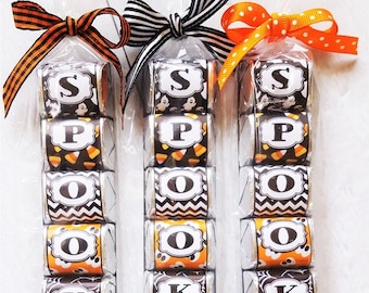 SPOOKY Nugget Wrappers, HALLOWEEN Printables, Halloween Party Favor,  - Printable Instant Download