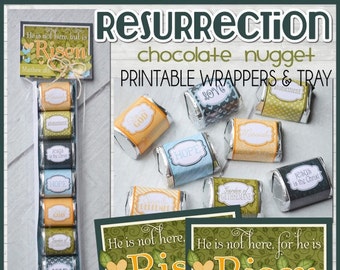 EASTER Resurrection Nugget Wrappers, Jesus Christ CHRISTIAN - Printable Instant Download