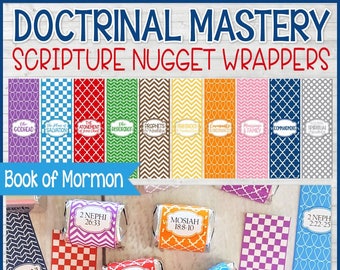 Doctrinal Mastery Nugget Wrappers, Book of Mormon, Seminary Printable, Seminary Handout, LDS Doctrinal Mastery - PRINTABLE Instant Download