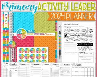 2024 Primary ACTIVITY LEADER Planner EDITABLE, Activity Planning Sheets, Strive to Be, Children & Youth Program - Printable Instant Download