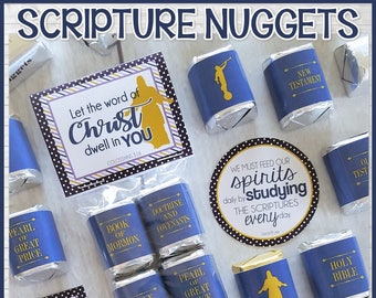 Scripture Nugget Wrappers, Standard Works, Scripture Handout, Book of Mormon Handout, Bible PRINTABLES - Instant Download