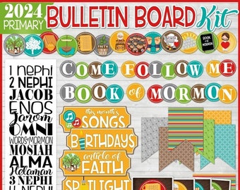 2024 PRIMARY Bulletin Board Kit, Come Follow Me BOOK of MORMON, Banner, 2024 Primary Theme, Monthly Posters - Printable Instant Download