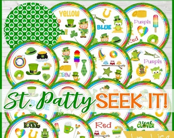 St. Patrick's Day SEEK IT Match Game, Classroom Party Game, St. Patty's Day Gift Idea, Party Favor - Printable Instant Download by Lisa