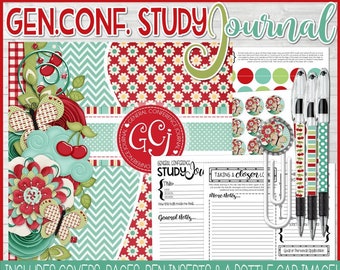 General Conference Journal PRINTABLE, Notebook, Study Journal, Journaling Pages, LDS, Latter-day Saints, GenConf - Instant Download