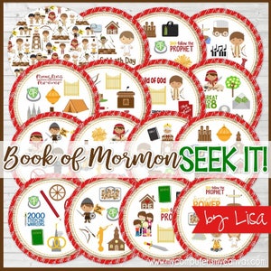 Book of Mormon SEEK IT Match Game, Primary Printables, Family Game Night, FHE, Sharing Time Games - Printable Instant Download by Lisa