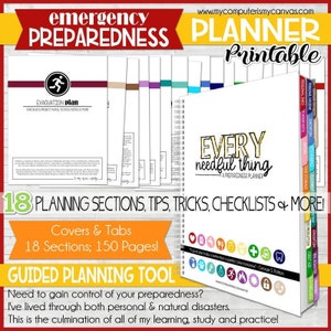 EMGERGENCY PREPAREDNESS PLANNER, Emergency Binder, Emergency Kit, Emergency Prep, Preparedness Binder, Prepper - Printable Instant Download