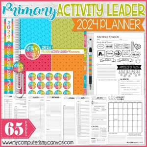 2024 Primary ACTIVITY LEADER Planner EDITABLE, Activity Planning Sheets, Strive to Be, Children & Youth Program - Printable Instant Download