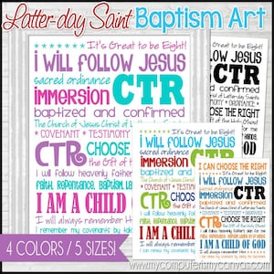 Latter-Day Saint BAPTISM U-Bahn-Kunst, BAPTISM Geschenk für Jungen oder Mädchen, es ist toll, 8, LDS Primär zu sein - druckbare Instant Download