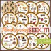 Thanksgiving SEEK IT Match Game, Thanksgiving Printables, Party, Family Game Night, Matching Game Cards -Printable Instant Download by Lisa 