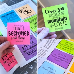2024 Come Follow Me WEEKLY STICKY NOTES, Post-it Note Template, Weekly ...