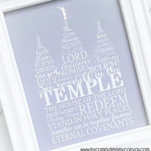 LDS Temple Art, LDS Temple Print, Salt Lake Temple Picture, LDS Printables, Temple Subway Art, I Love to See the Temple - Instant Download