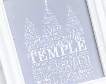 LDS Temple Art, LDS Temple Print, Salt Lake Temple Picture, LDS Printables, Temple Subway Art, I Love to See the Temple - Instant Download