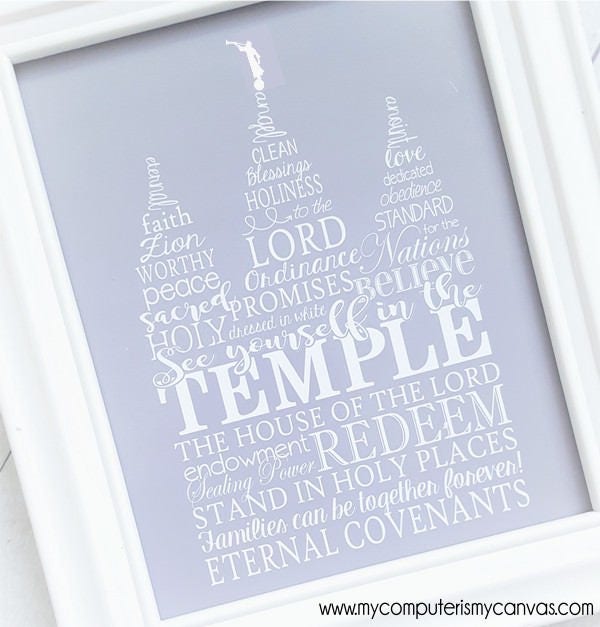 LDS Temple Art, LDS Temple Print, Salt Lake Temple Picture, LDS Printables, Temple Subway Art, I Love to See the Temple - Instant Download