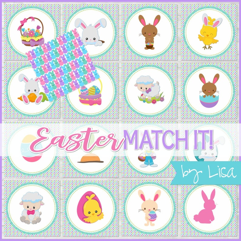 Printable Easter Game, DOMINOES, Easter Basket Stuffers, Gift, Party Game, Egg Hunt Activity BONUS Match Game Instant Download by Lisa image 5