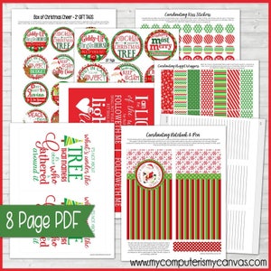 BOX of CHRISTMAS CHEER, Printable Christmas Gift Tags, Care Package Printables, Neighbor Gift Ideas, Christmas Gifts Instant Download image 10