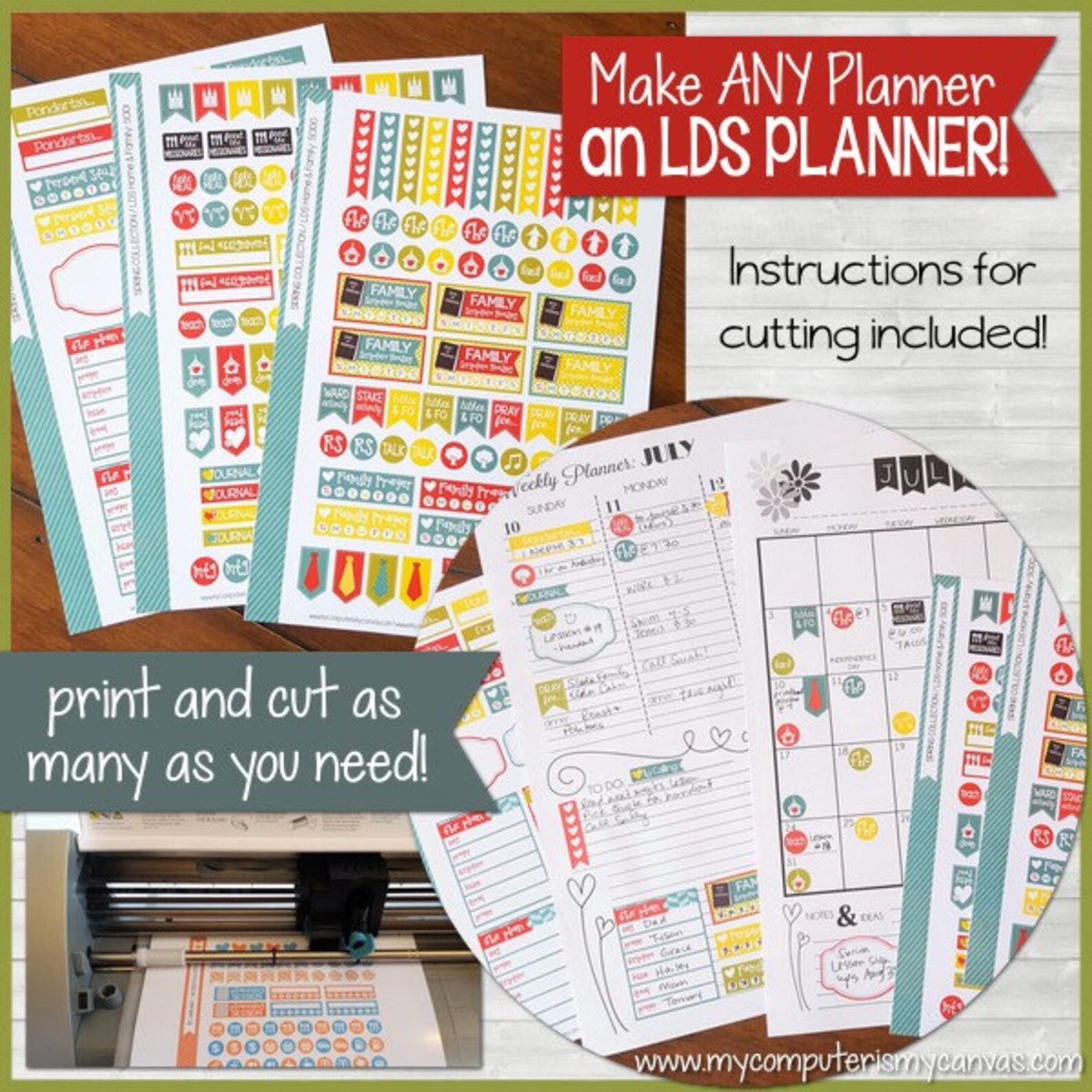 LDS PLANNER Sticker Kit Mormon Mom Home &amp; Family Edition - Etsy
