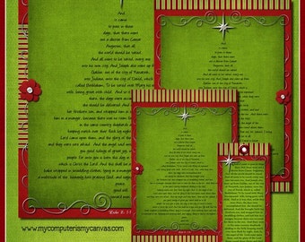 Luke 2 Nativity Tree, Christmas BUNDLE - Printable Instant Download