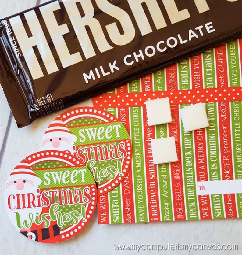 Printable mini christmas candy bar wrappers. 