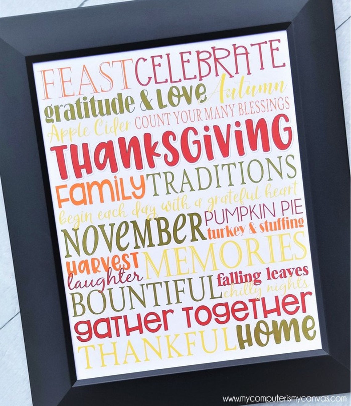 THANKSGIVING Subway Art November Subway Art PRINTABLE Wall | Etsy