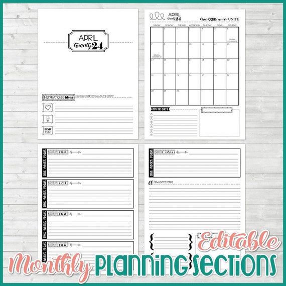 Editable 2024 ANY CALLING LDS Planner, Latter-day Saints Planner, Church, Calendar, Planning Pages, Planning Kit printable Instant Download - Etsy