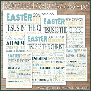 SAVIOR Easter Resurrection Subway Art Printable INSTANT Download image 2