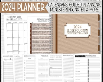 2024 EQ Presidency Planner, ELDERS Quorum Planner, LDS Planning Inserts, Calendar, Organizer - Printable Instant Download