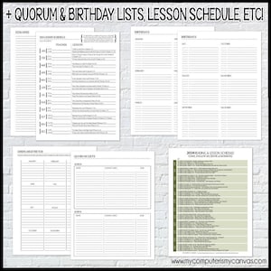 EDITABLE 2024 YM Quorum Presidency & YM Advisor Planner, Young Men's Calendar, Priesthood Quorum Calendars, lds Printable Instant Download image 3