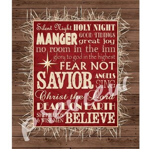 Christmas Manger Nativity Subway Art Printable INSTANT DOWNLOAD image 4