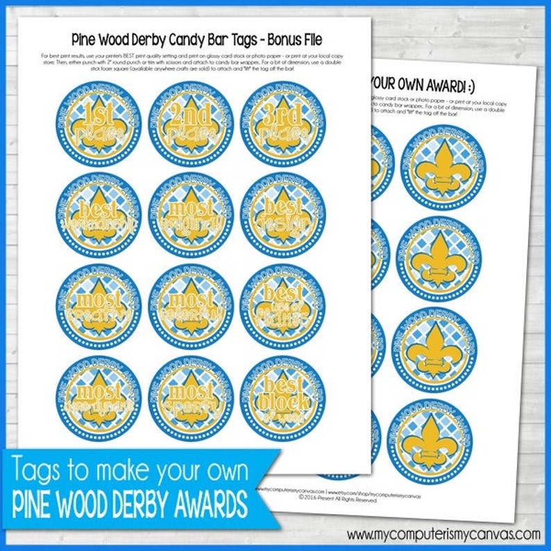 CUB SCOUT Candy Bar Wrapper Tags for Birthday - Etsy