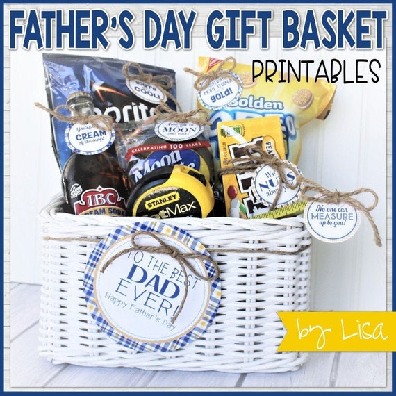 Father's Day Gift Tags, Father's Day Gift Basket Printables, Gifts for Dad,  Gift Tag Printables Printable INSTANT Download by Lisa 