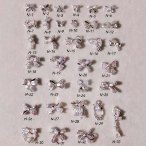1 pcs Bow Metal Charms Metal Deco Charms Nail Art Nail Charms Alloy Nail