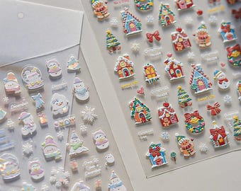 Merry Christmas charming nail,Cute Character Nails Stickers Cute Flower Nails Designs ,3D, Decals Kawaii Nail Designs Kawaii Cartoon Art