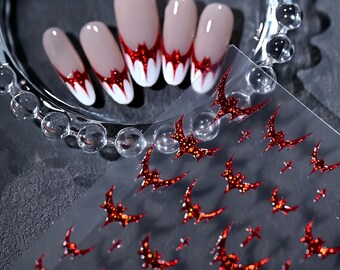 Halloween Stickers Nails Stickers Cute Rubbit Nails Korean Nail Designs Butterfly 3D Nail Decals Kawaii Nail Designs Kawaii Cartoon Nail Art