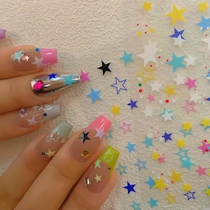 Leuke karakternagels Stickers Leuke sternagels Koreaanse nagelontwerpen Labu 3D-nagelstickers Kawaii nagelontwerpen Kawaii cartoon Nail Art